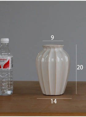 不漏水客厅美式简约创意复古陶瓷花瓶！餐厅橱窗白色花器