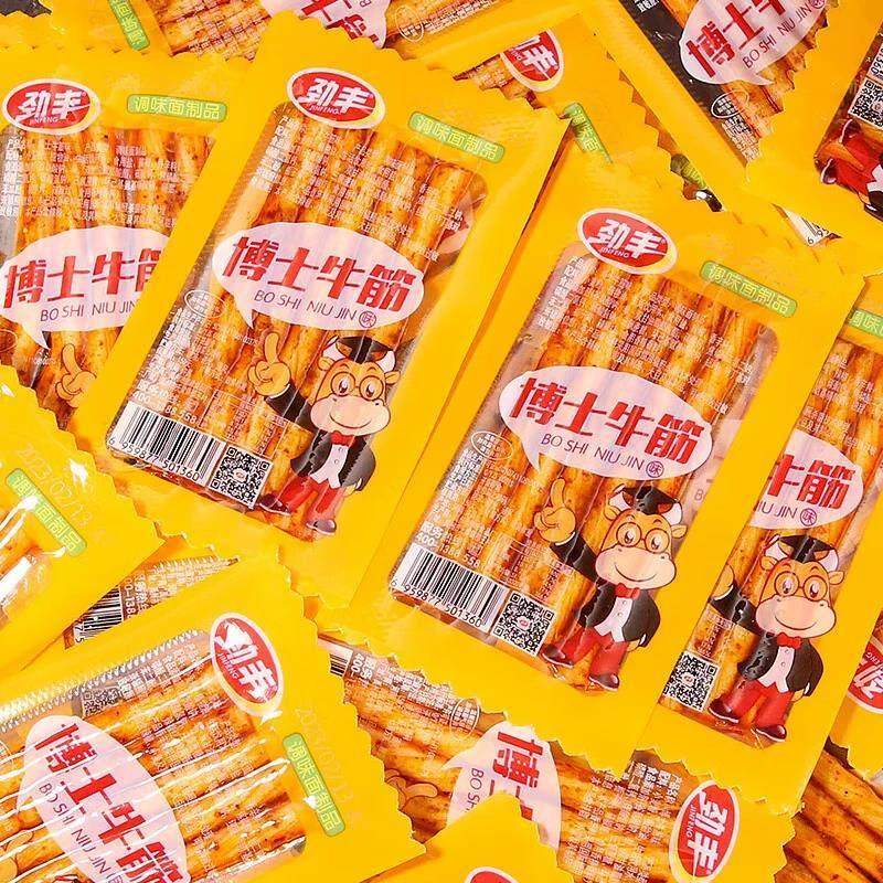 劲丰博士牛筋辣条怀旧零食8090后儿时回忆麻辣面筋小零食素牛筋,淘宝优惠券,粉丝福利购,淘宝优惠卷