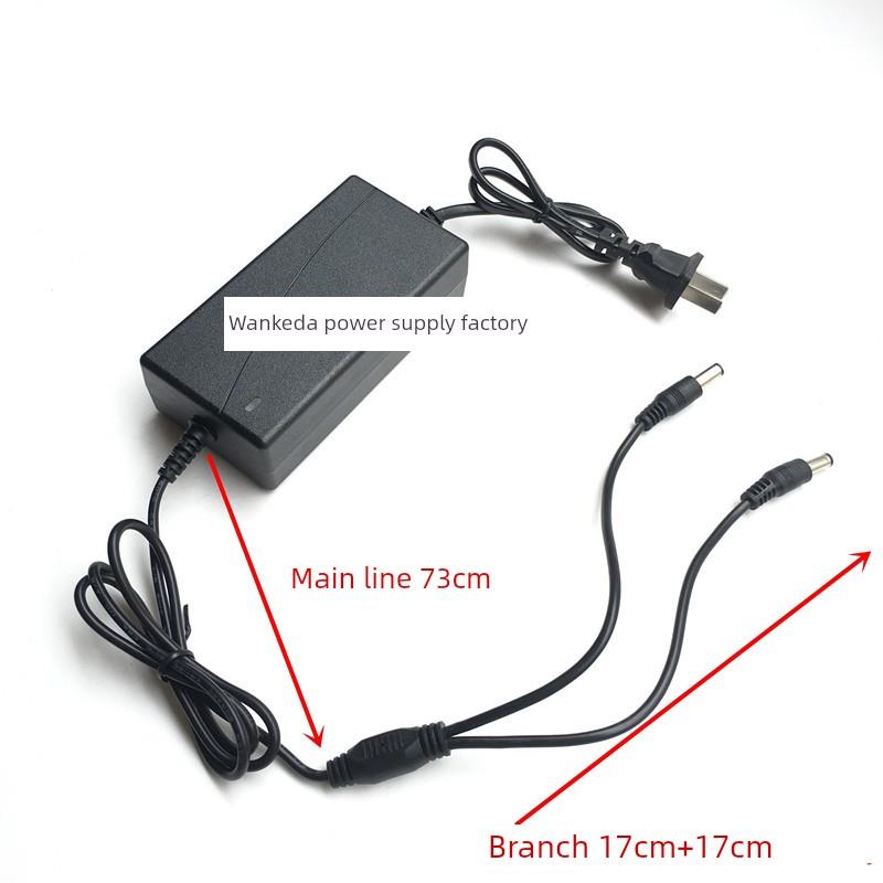 一拖二电源适配器DC12V5A4A12V3A6A12伏2安1.5A500mA一分二充电线 - 图0