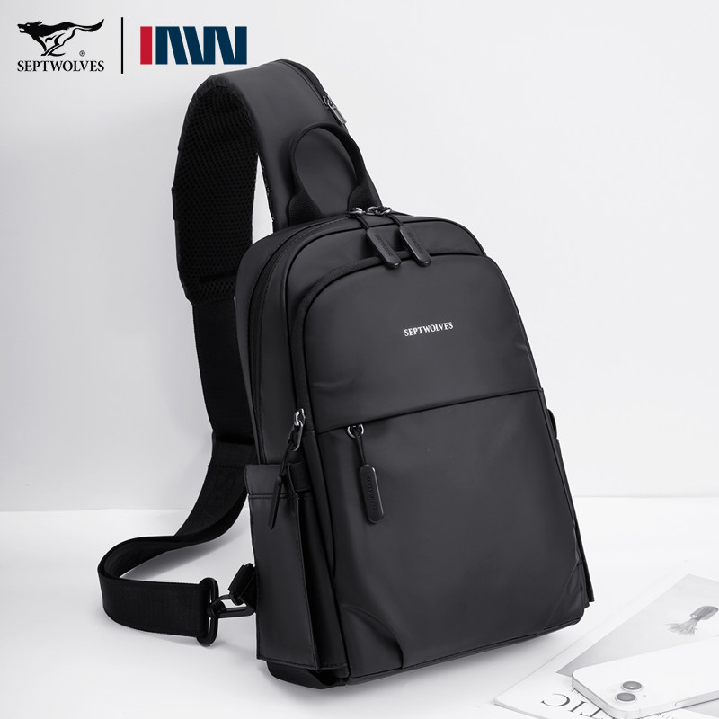 七匹狼胸包男款2025新款时尚百搭休闲运动包单肩背包多功能斜挎包,淘宝优惠券,粉丝福利购,淘宝优惠卷