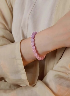 天然水晶手链紫锂辉紫色水晶手串