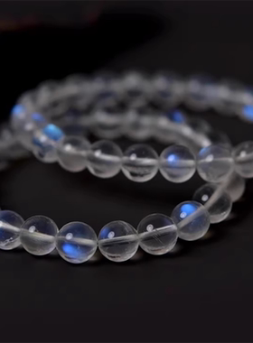 天然水晶手串玛瑙蓝月光石手链女