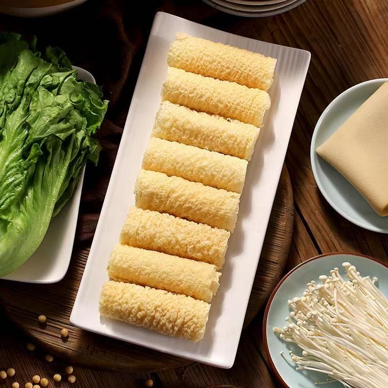 响铃卷商用批发火锅食材麻辣烫海底捞同款整箱油炸腐竹卷豆皮干货 - 图1