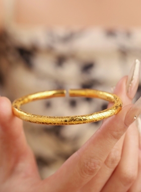 四季姑娘金包银古法吉言手镯