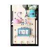 Perforated board custom wooden display rack solid wood wall color storage rack no punching round hole porous sample wall