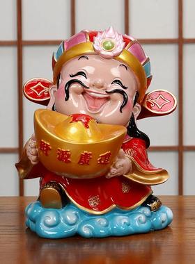 财神爷摆件客厅招财进宝财源广进五路财神家用装饰品店铺开 业礼
