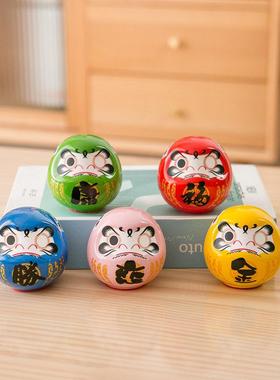 幸运达摩摆件开业前台桌面公仔摆设办公室车载家居客厅装饰品礼品