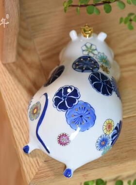 可爱老鼠陶瓷摆饰创意北欧家居装饰品景德镇手绘生肖鼠礼品包邮