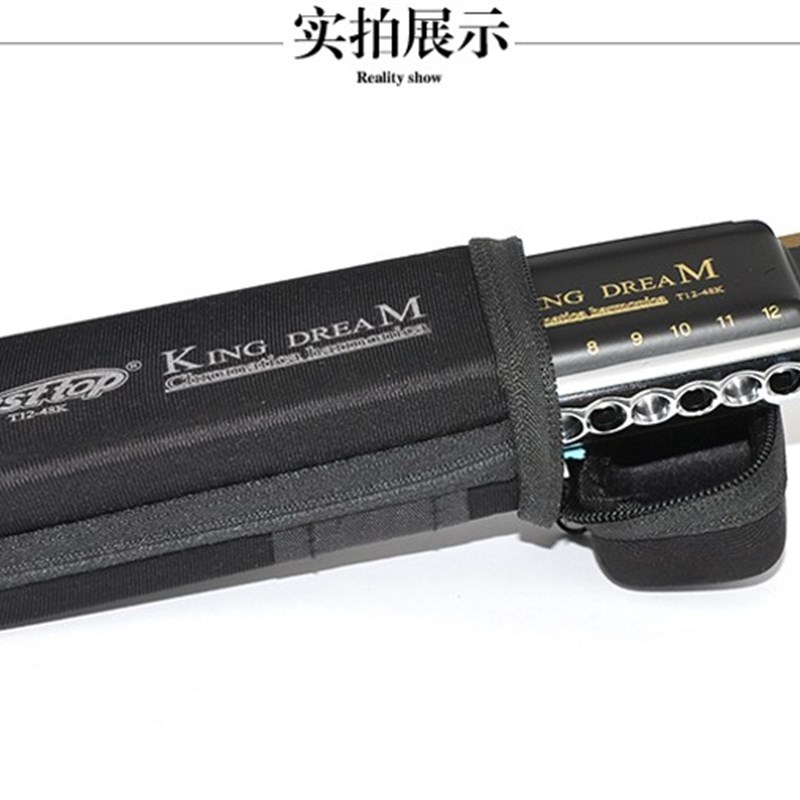 东方鼎12孔/16孔T1248K金色梦想者半音阶口琴初学新手clock教学 - 图2