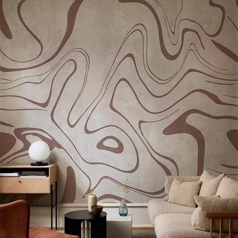 简约线条壁纸北欧风卧室客厅餐厅背景墙壁布现代抽象艺术定制墙布,淘宝优惠券,粉丝福利购,淘宝优惠卷