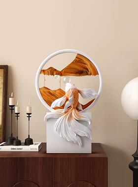 创意流沙画摆件客厅电视柜玄关高档装饰品乔迁新居礼物送领导朋友