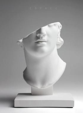 小众北欧复古罗马石膏轻奢雕塑艺术简约桌面摆件家居玄关装饰礼品