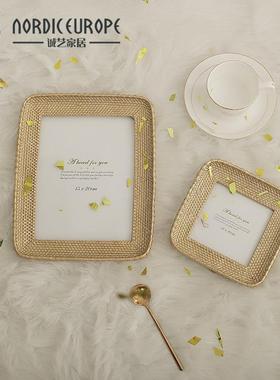 诚艺创意现代6寸7寸树脂相框摆台摆件北欧家居结婚照床头相框装饰