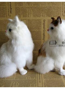 包邮彷真猫咪摆件家居饰品摆饰生日礼物工艺礼品摆饰场景布置公仔