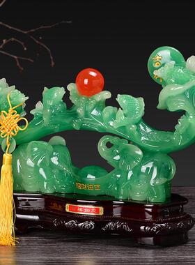 玉如意摆件家居客厅电视酒柜家庭玄关博古架装饰品工艺礼品摆饰轻