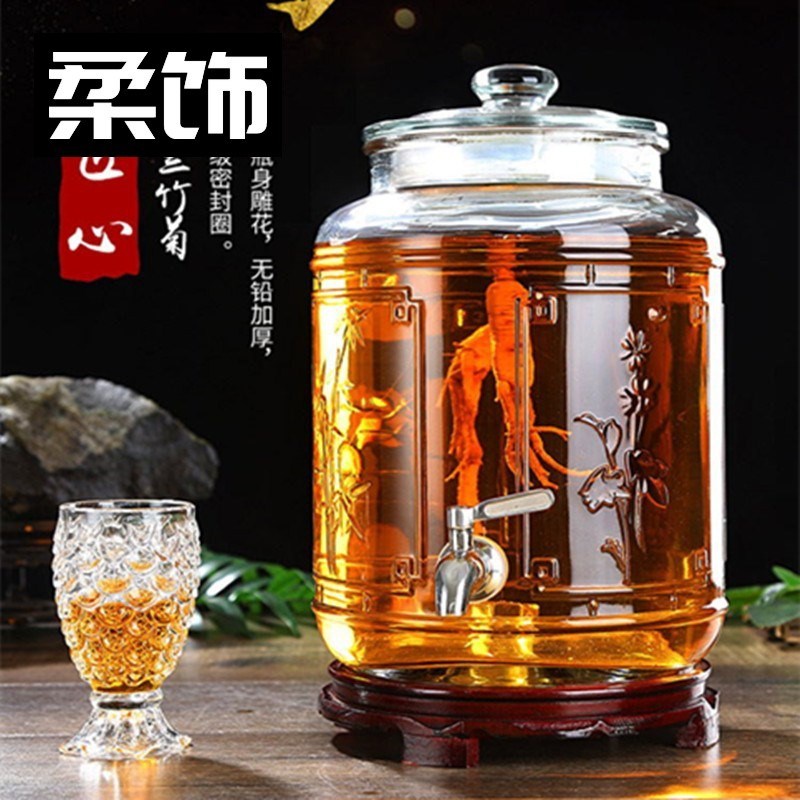 10 catties 20 catties 30 catties 40 catties 50 catties 60 catties wine jar glass wine bottle with faucet wine barrel wine jar