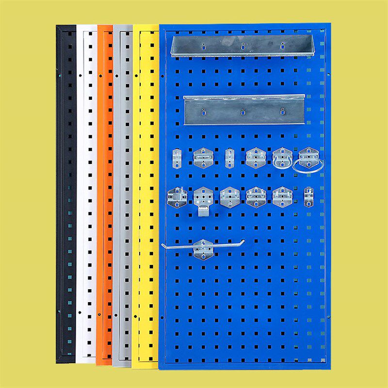 Hole board thickened square hole board hardware tool hanging board shop wall motor wall hanging iron plate with frame custom board