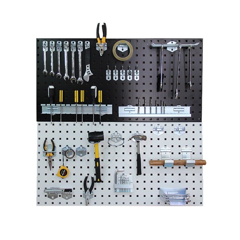 Hole board thickened square hole board hardware tool hanging board shop wall motor wall hanging iron plate with frame custom board