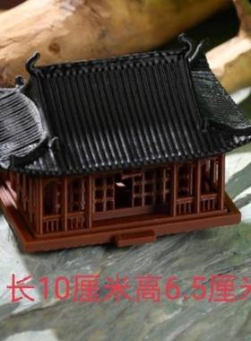 中式古建筑模型楼阁房子造市井中心客景栈假44503鱼缸盆景微景山