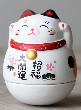 Zakka可爱幸运56075礼杯陶瓷装饰品生日子假期幸运猫礼物实用意创