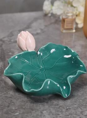 新品瓷肥皂盒用卫生间浴家室沥水皂碟48083托香创意陶宿舍皂盒子