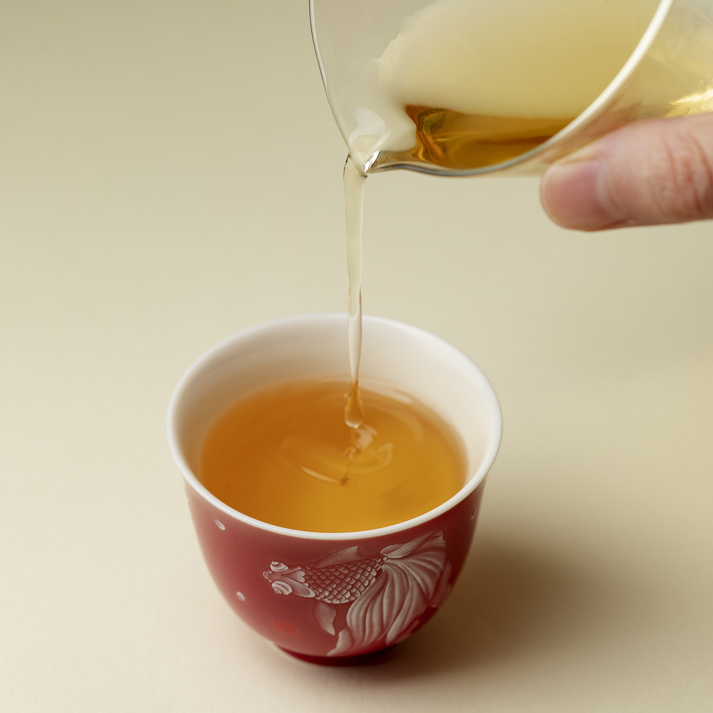 里作中国红如鱼得水撇口茶杯家用功夫茶具喇叭杯高端精品茗杯单杯,淘宝优惠券,粉丝福利购,淘宝优惠卷