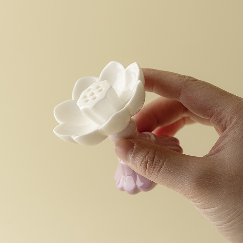 里作渐变紫花瓣线香香插创意手工香炉高档家用室内香道沉香熏香炉,淘宝优惠券,粉丝福利购,淘宝优惠卷