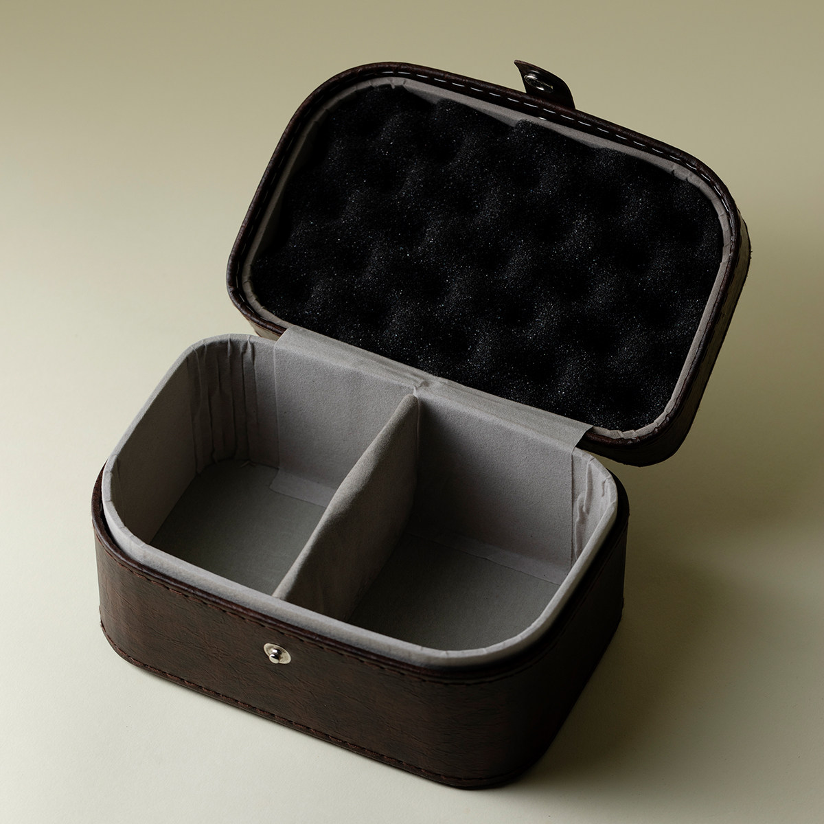 里作 皮质双格旅行收纳盒一壶三杯复古便携式茶器首饰收纳茶事包,淘宝优惠券,粉丝福利购,淘宝优惠卷