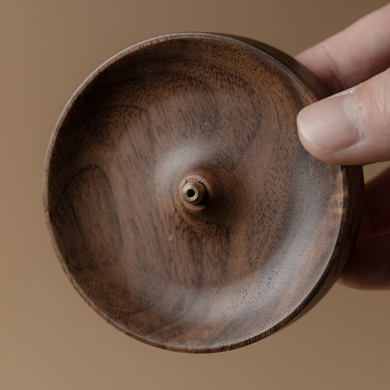 里作创意北美黑胡桃木线香炉日式香道线香香插沉香檀香熏香炉底座,淘宝优惠券,粉丝福利购,淘宝优惠卷