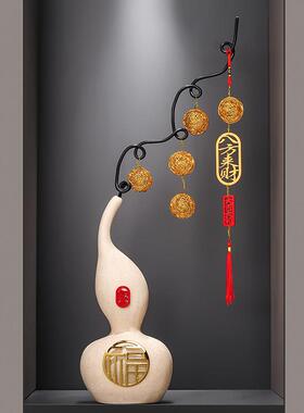 新中式入门屏风玄关大号葫芦摆件客厅电视柜落地装饰乔迁新居礼物