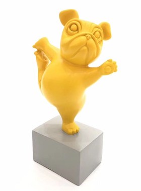 北欧法斗摆件家居饰品客厅电视柜瑜伽斗牛犬玄关可爱桌面装饰狗