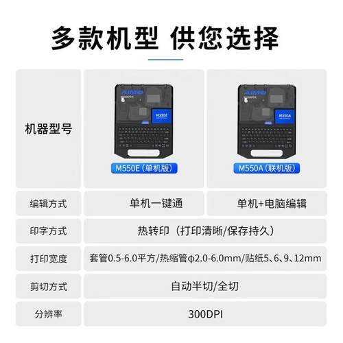 爱墨线号机550E替代MAX线号机号码管打印机热缩套管打码机M550A-L - 图2