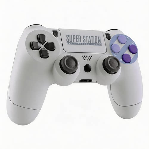 eXtremeRate易极改 PS4手柄标准版替换改装全套壳SNES复古经典款附DIY安装工具适用于DS4手柄CUH-ZCT2型号 - 图1