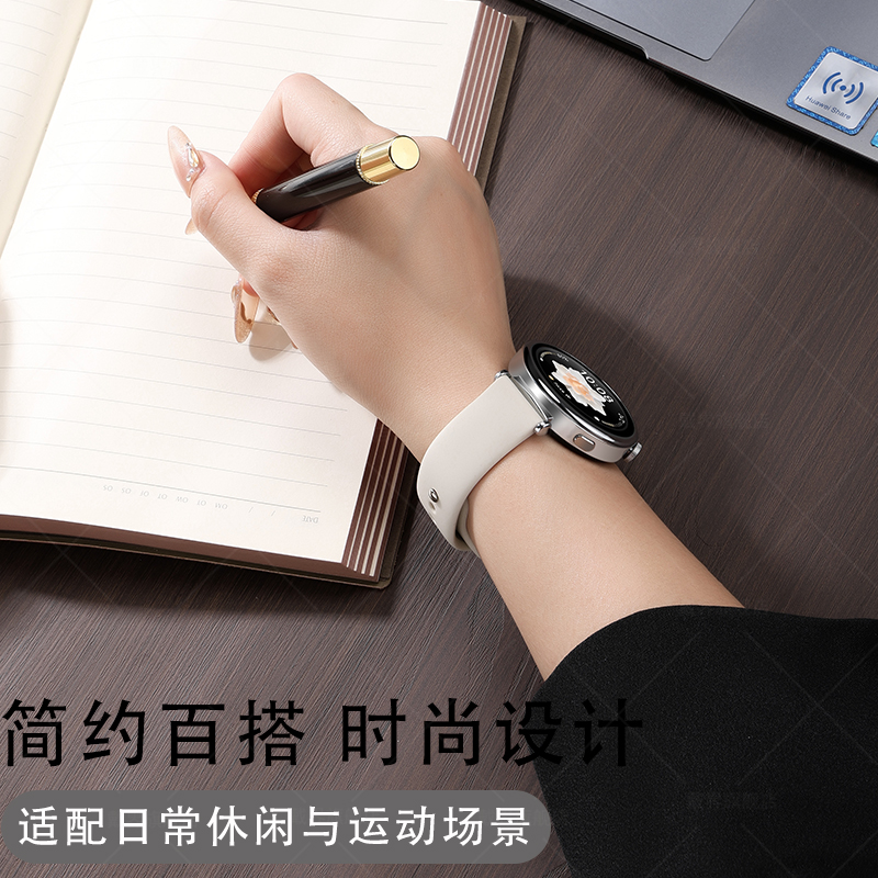 新款适用华为gt6表带手表watchgt5智能表watch5运动pro女款gt5硅胶gt4按压式41mm女表gt3女式gt2创意高级秋冬 - 图2