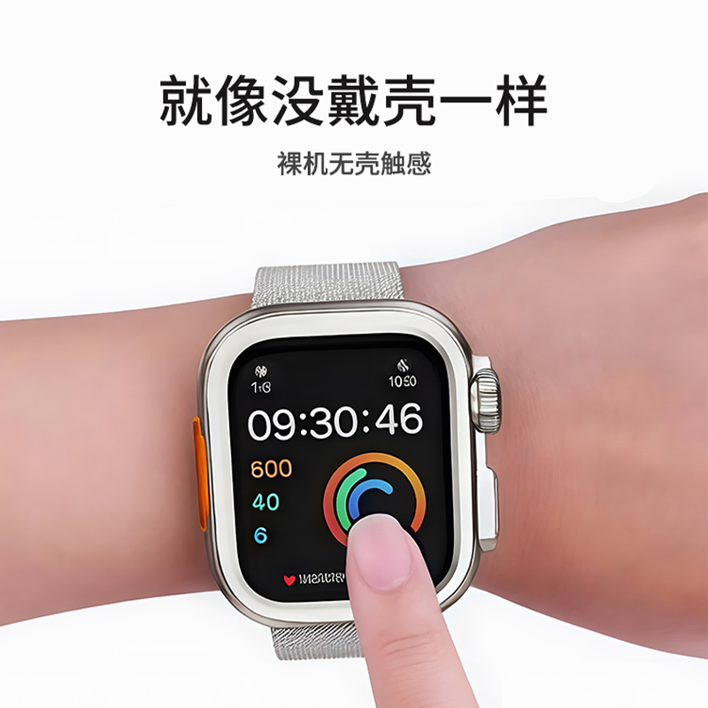 适用苹果手表全包iwatch秒变Ultra壳膜一体s10防水钢化膜applewatchs9/8/7防摔保护套新款SE代硬壳防刮爆改 - 图2