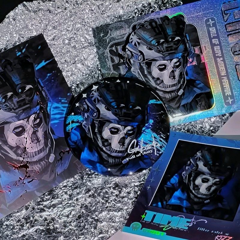 使命召唤周边同人品谷子konig keegan ghost 自吧唧挂件礼物 - 图2