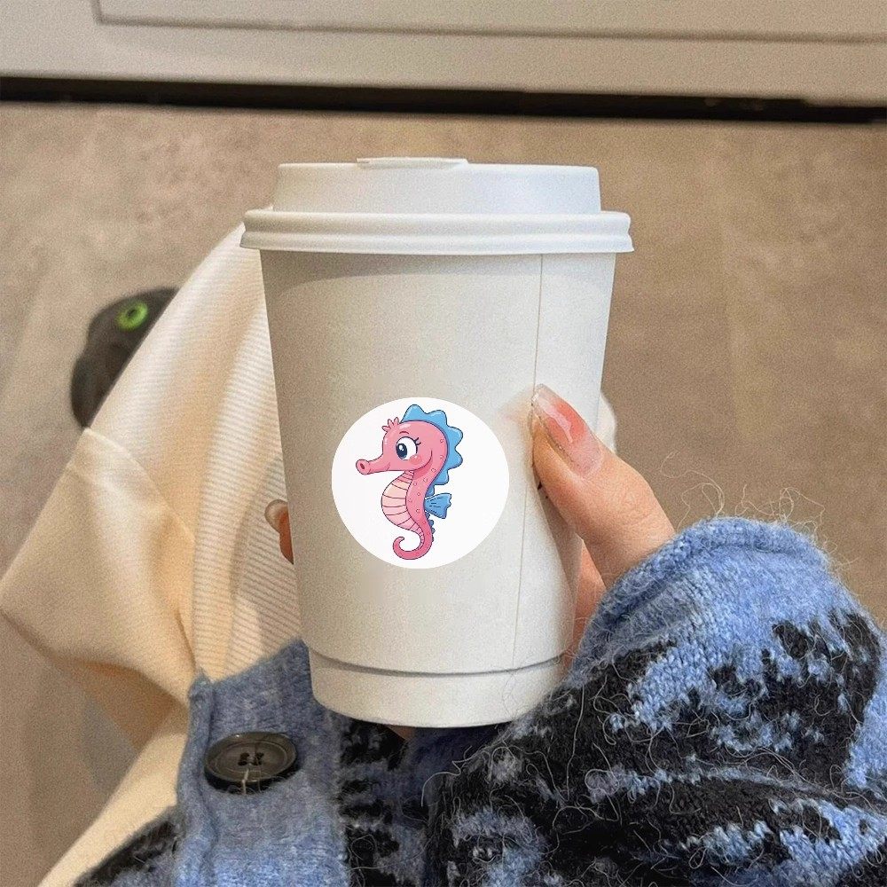 【大图释官方授权】1000贴海洋生物卷卷贴趣味卡通简约海星海马小螃蟹装饰diy自粘手机壳封口贴装饰手账贴画,淘宝优惠券,粉丝福利购,淘宝优惠卷