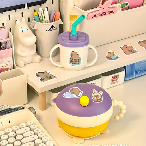 106张卡皮巴拉表情包贴纸可爱卡通ins风装饰手账笔记本防水小贴画 - 图2