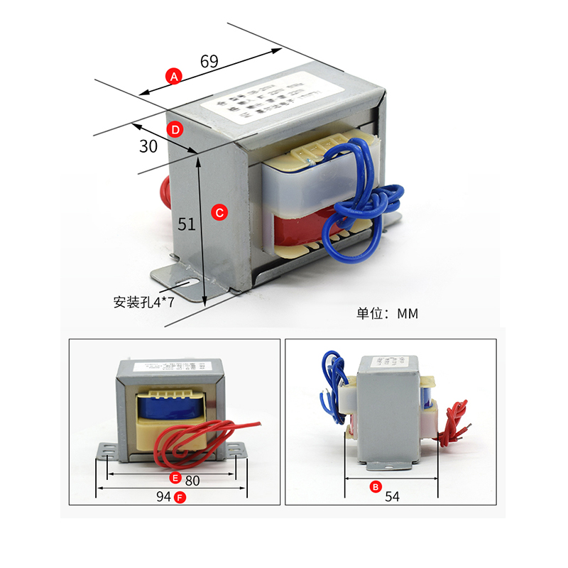 30W隔离变压器30VA 380V220V变24V9V12V2v15V220V600V EI型变压器 - 图2