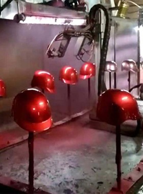 厂家直销头盔三轴联动涂装设备 骑行头盔自动喷漆机 喷漆流水线