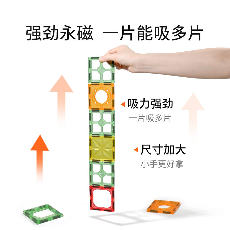 小猪日记儿童彩窗磁力片大号积木拼装磁吸贴3到6岁宝宝1益智2玩具,淘宝优惠券,粉丝福利购,淘宝优惠卷