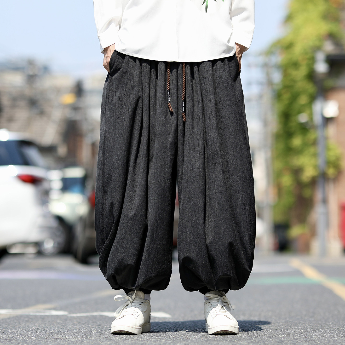 中国风男式灯笼裤宽松哈伦裤国潮休闲长裤加大码束脚裤汉服男裤子,淘宝优惠券,粉丝福利购,淘宝优惠卷