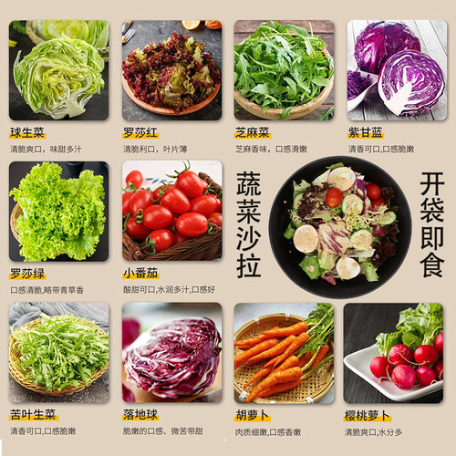 【廊下滋味】开袋即食蔬菜沙拉130g/袋 新鲜混合生菜轻食健身套餐 - 图3