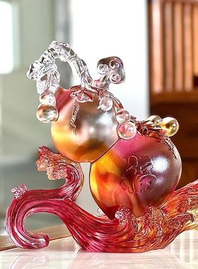 琉璃福禄多多风水摆件居家客厅前台桌面书房摆放用品装饰乔迁送礼