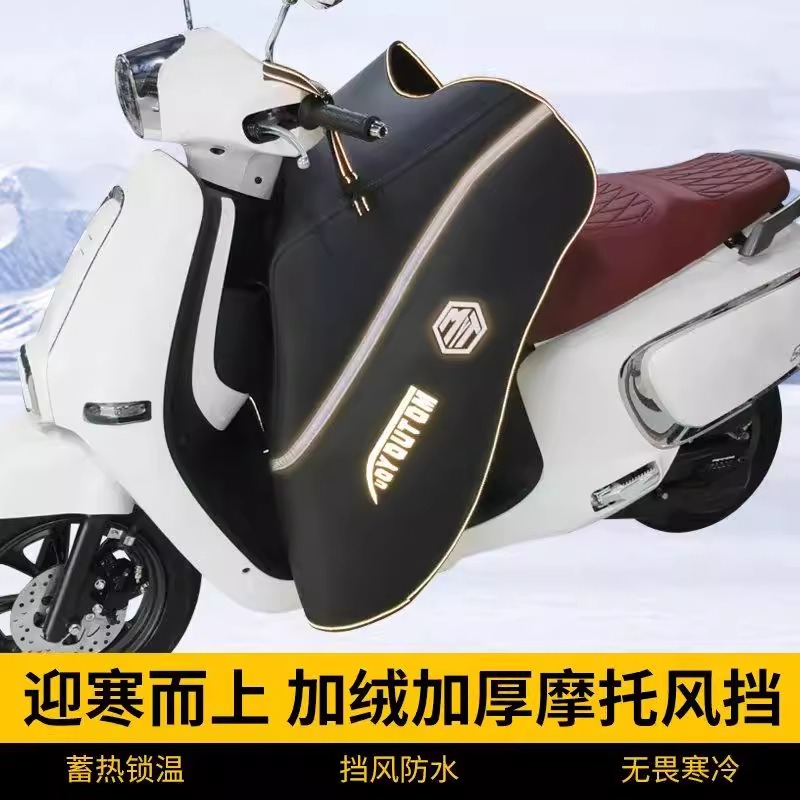 豪爵UHR150冬季挡风被铃木UY本田NS125la防水防晒保暖摩托车风挡 - 图1