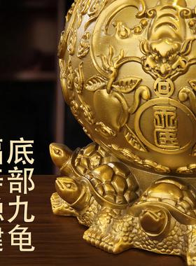 黄铜天医葫芦五黄九龟阵空心玄关客厅卧室摆件八卦葫芦家居摆饰