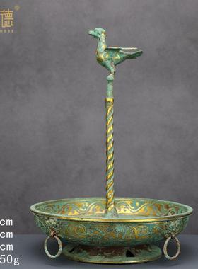 古代青铜灯具大全合集燕足灯燕鱼灯鼎形灯长信宫灯铜牛灯立鸟虎灯