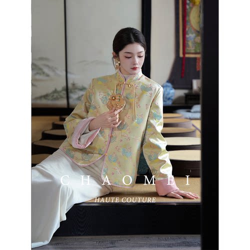 【冬日信笺】冯（CHAOMEI国风新中式冬季刺绣新国标90%羽绒服女 - 图1