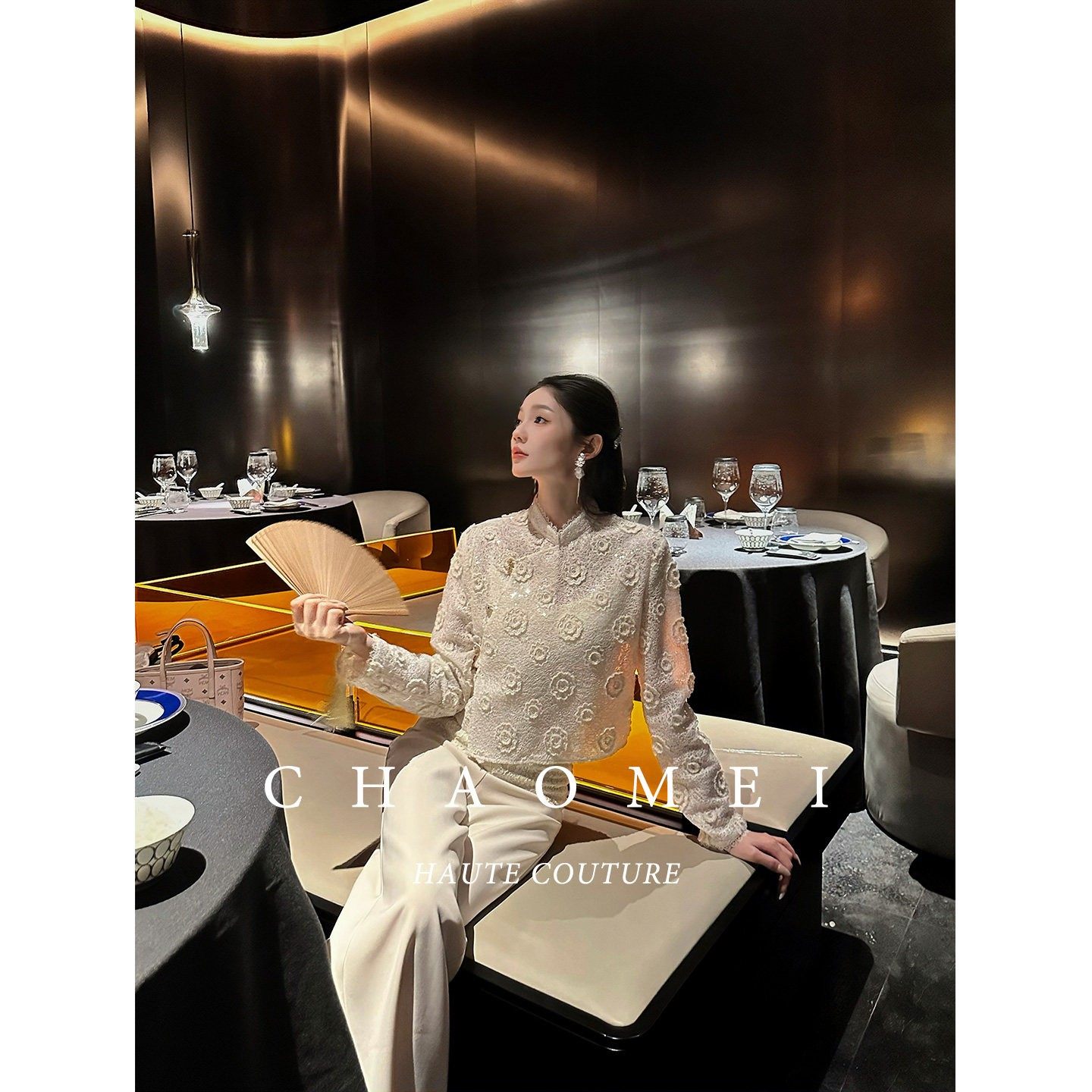 冯（CHAOMEI【月柔】新中式国风设计感女装立领纯棉上衣+半裙套装,淘宝优惠券,粉丝福利购,淘宝优惠卷