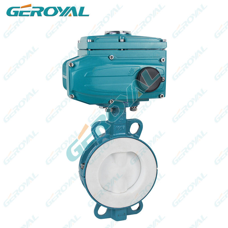 厂家直销 D971F46电动衬氟蝶阀 PTFE/PFA碳钢衬四氟 电动对夹蝶阀,淘宝优惠券,粉丝福利购,淘宝优惠卷